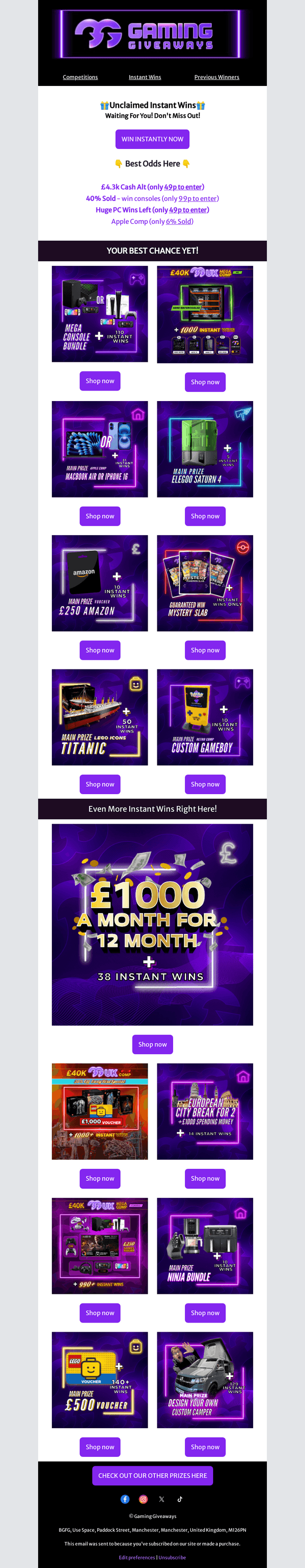 🏆Win Instantly Now - So Many Left!