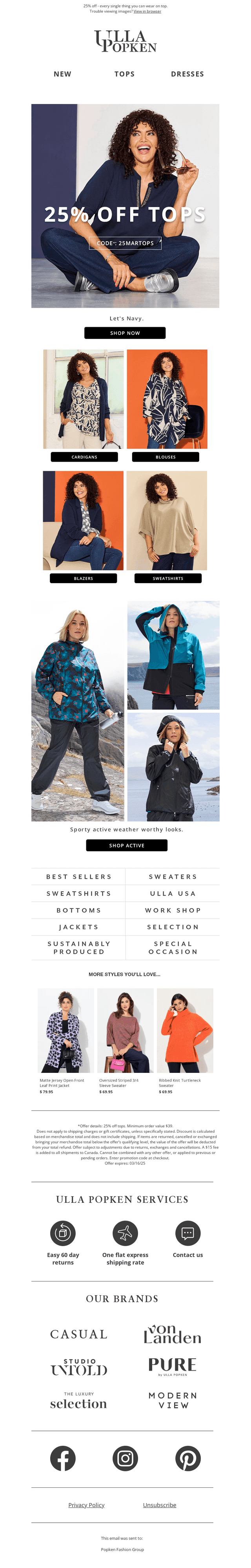 Tees, vests, sweatshirts, cardigans, jackets ALL ...