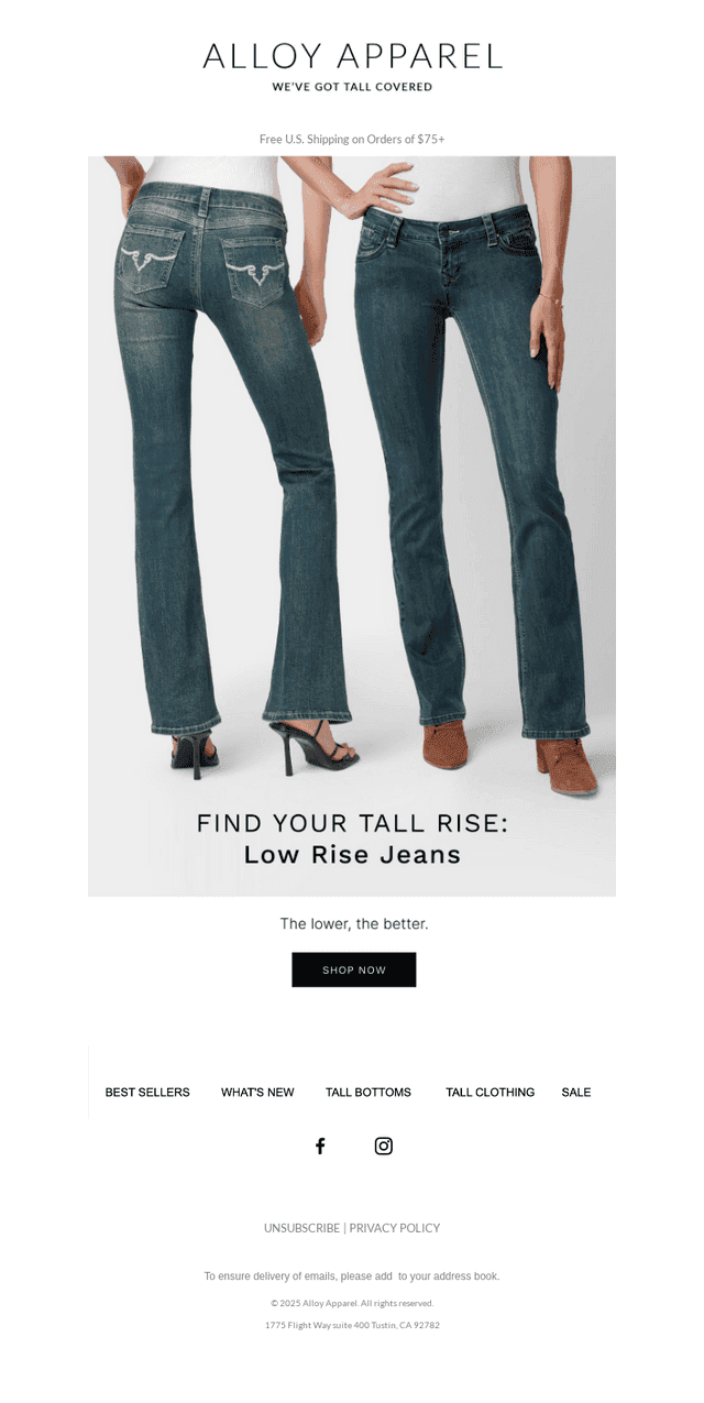 👖 3 Words: Low. Rise. Jeans.