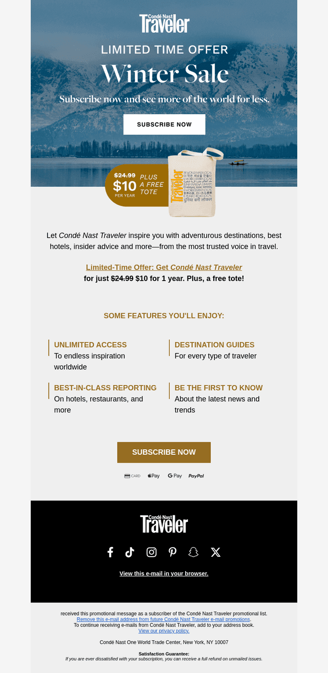 Reader, don't miss the Winter Sale
