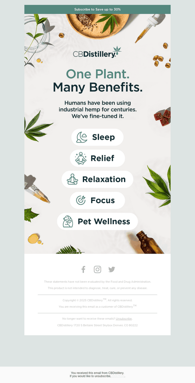 One Plant. Many Benefits