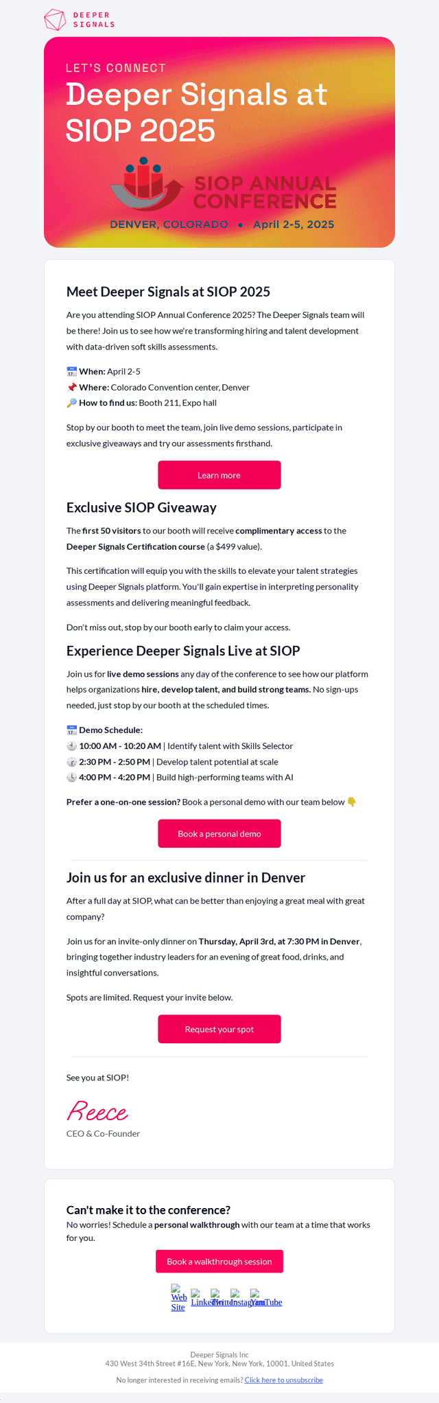 Meet Deeper Signals at SIOP 2025