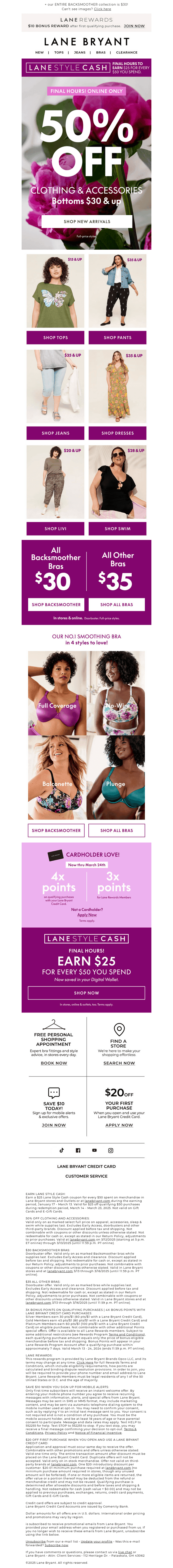 Final hours for 50% OFF your spring wardrobe