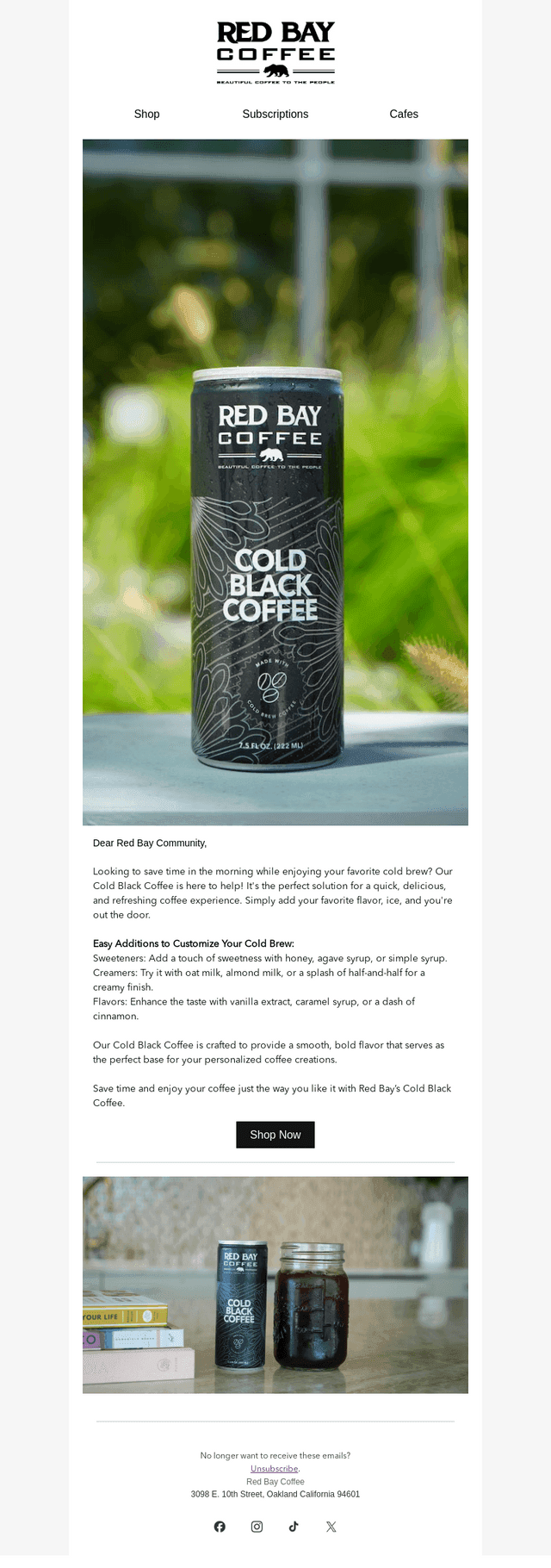 Simplify Your Morning with Our Cold Black Coffee.