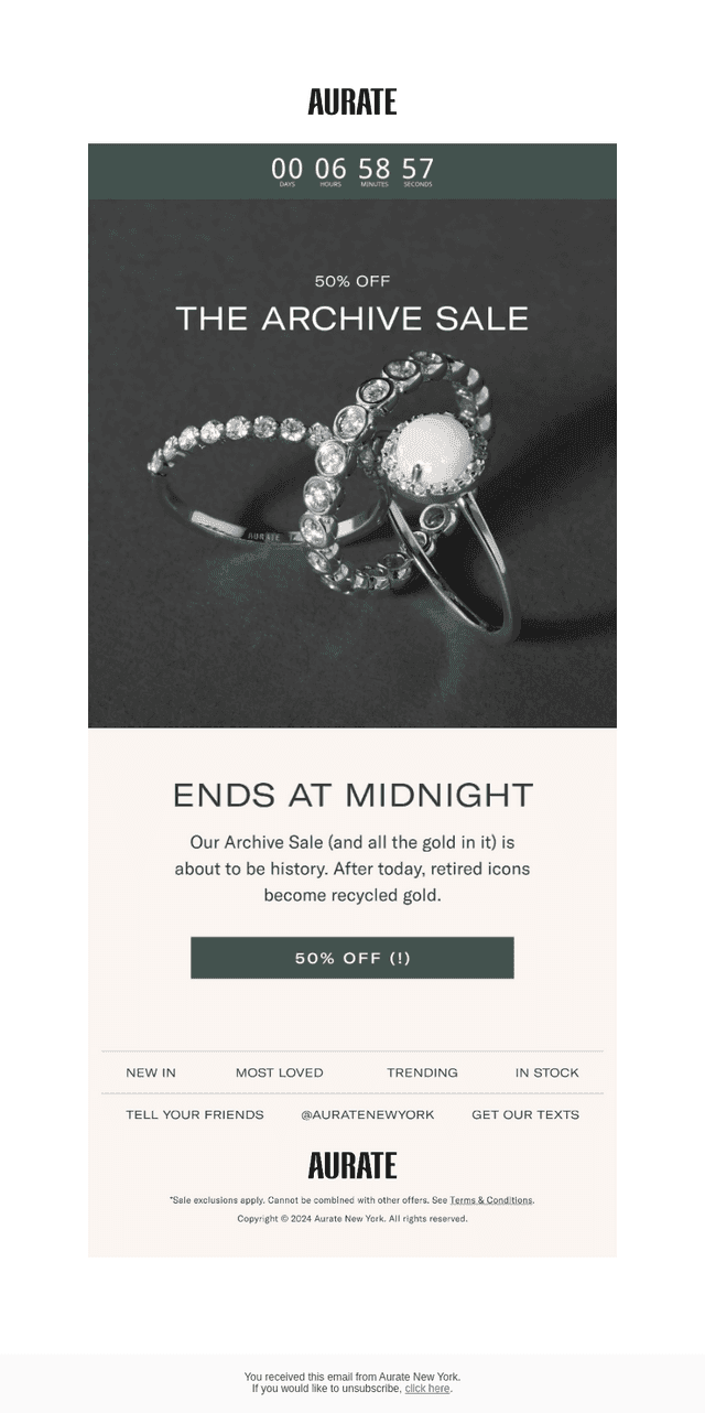 AUrate New York email from Fri, Mar 14, 2025