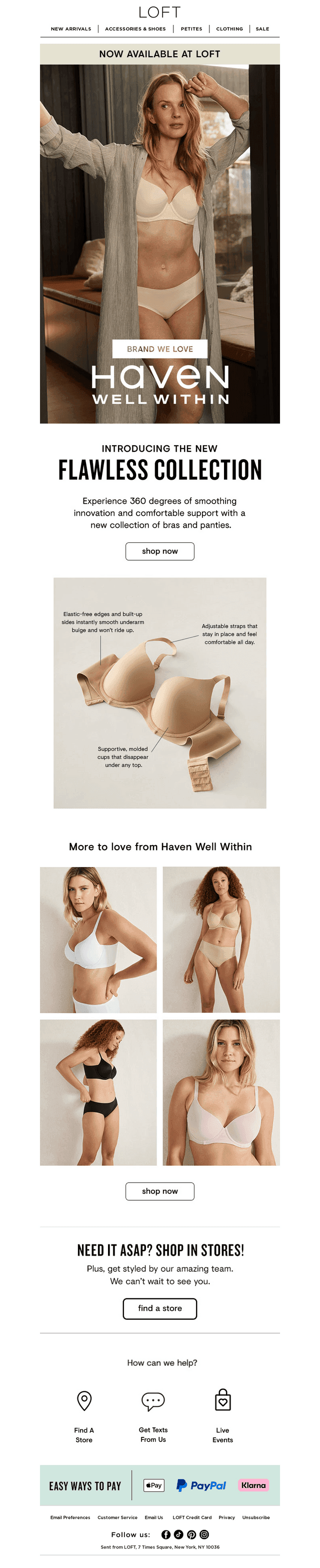 Introducing Flawless by Haven Well Within, now available at LOFT