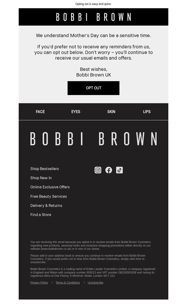 Bobbi Brown Cosmetics email from Fri, Mar 14, 2025