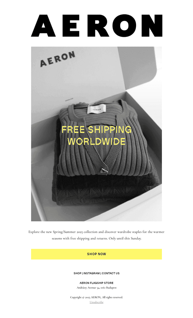 Last chance for free shipping