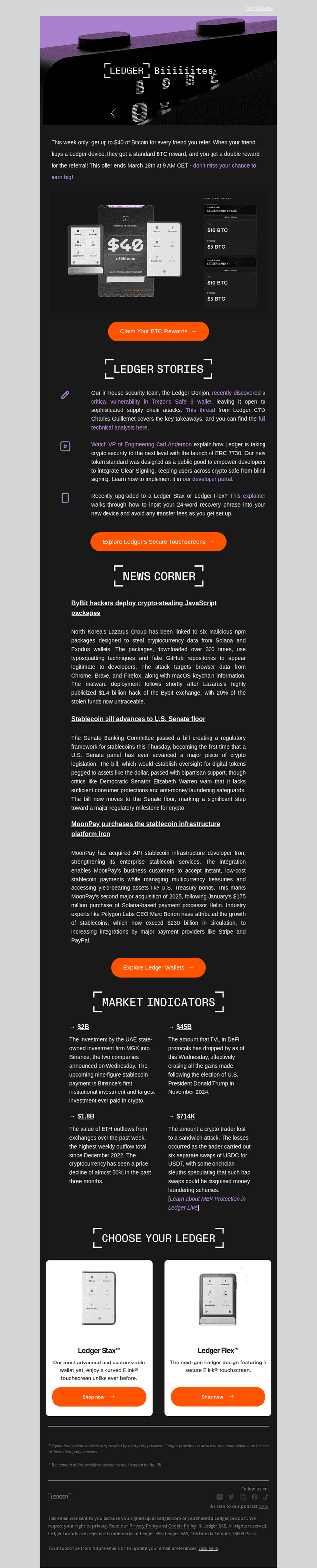 Ledger email from Fri, Mar 14, 2025