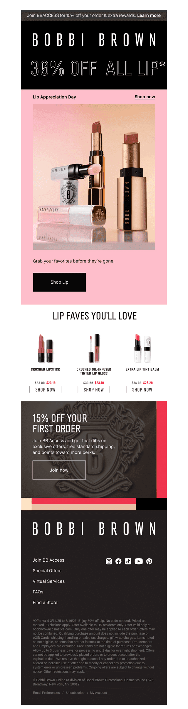 Starts now: 30% off lips