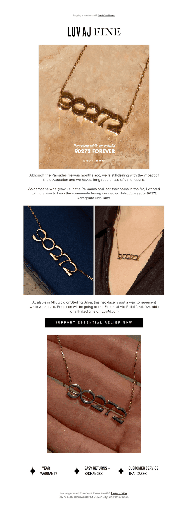 The 90272 Necklace ✦ Represent while we rebuild
