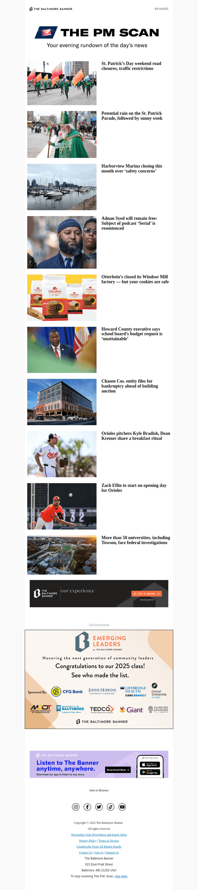 The Baltimore Banner email from Fri, Mar 14, 2025