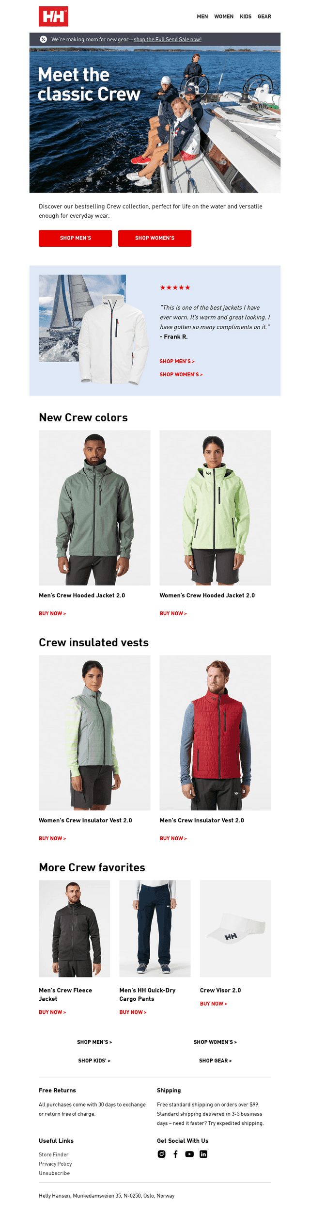 Discover our bestselling Crew Collection