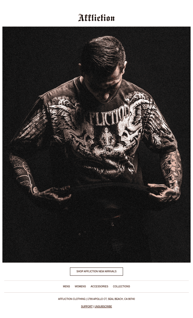 New Affliction Products Available Now