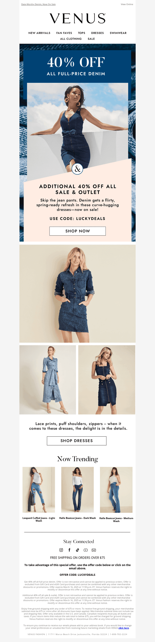 Extra 40% Off 🤝 Denim Dresses