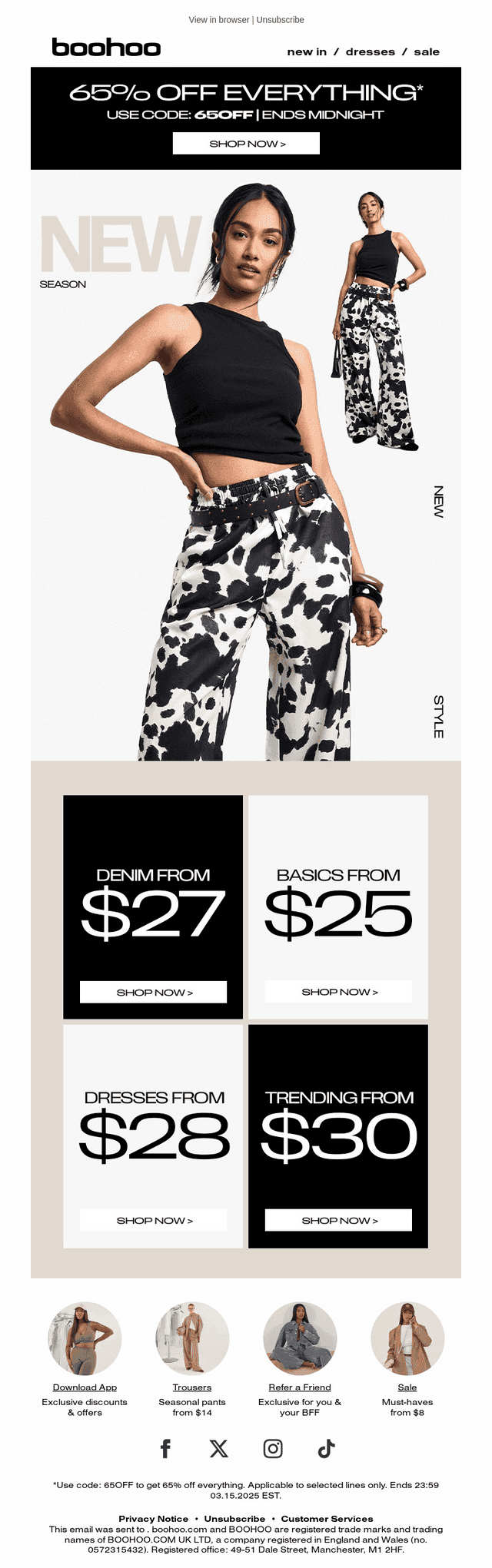 65% off your next shop 🛍️