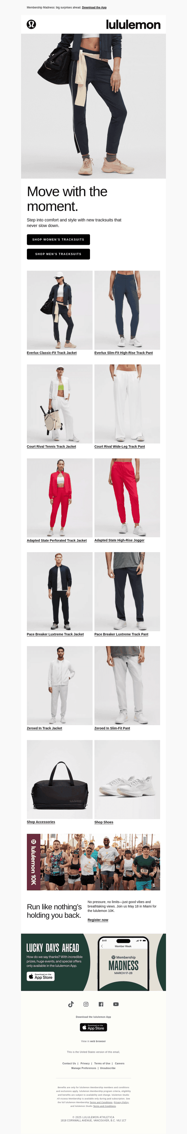 On track from head to toe