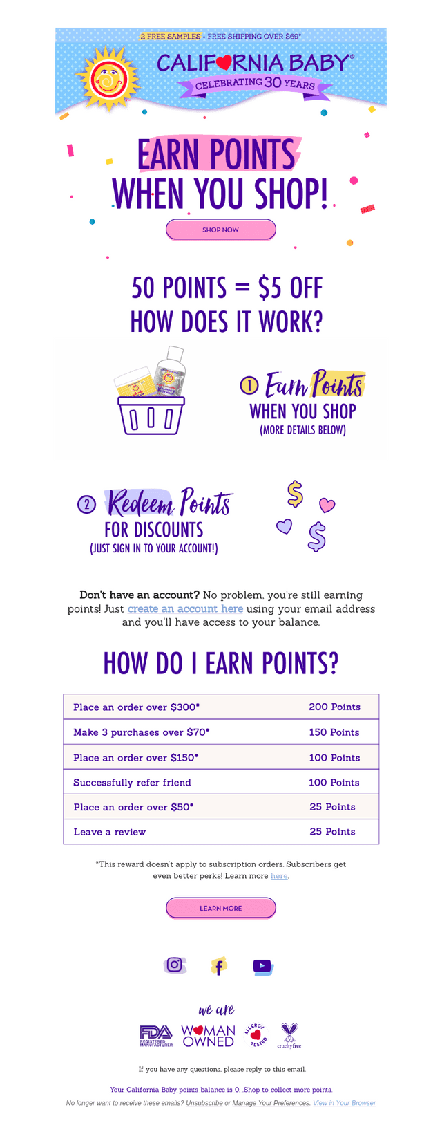 Earn Points & Save Big  🎉