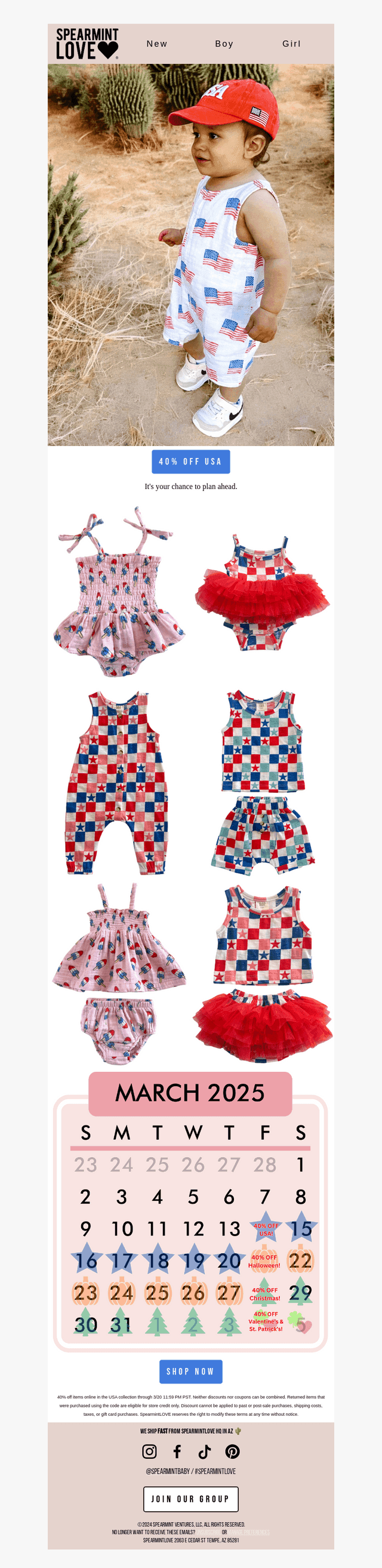 reminder: 40% OFF USA
