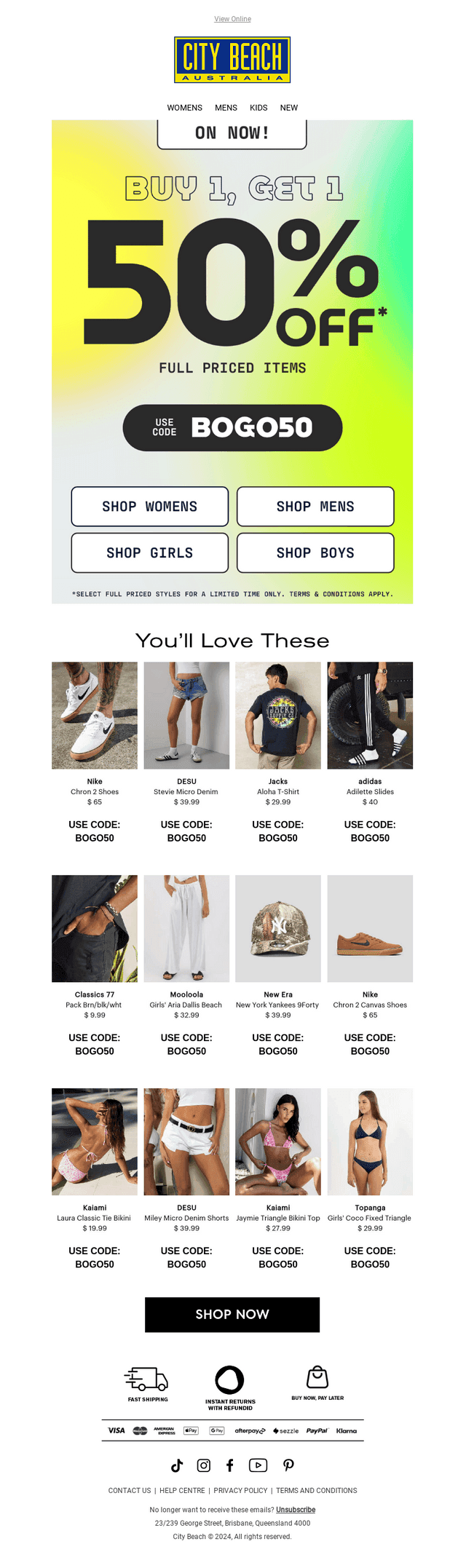 50% OFF* Starts NOW! 🛒🛍️