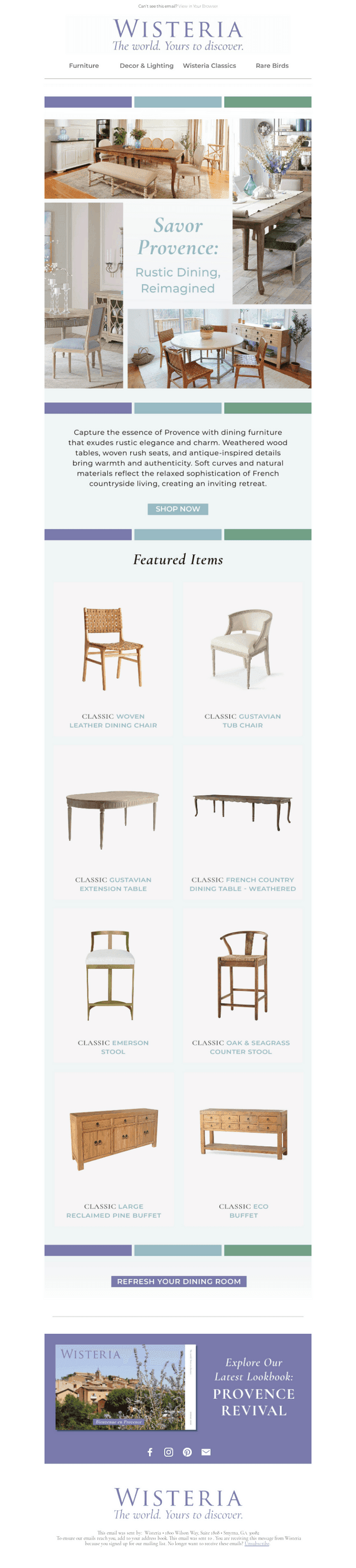 Provence-Inspired Dining—Tables, Chairs & Buffets