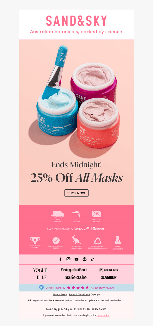 FINAL CALL: 25% off ALL Masks