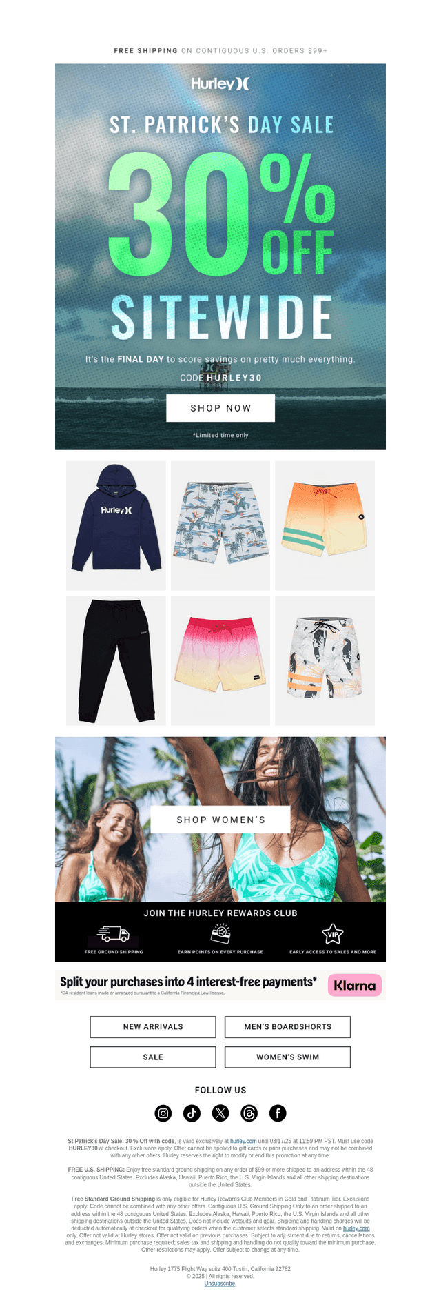 Up to 30% off sitewide ends TONIGHT☘️⚡️