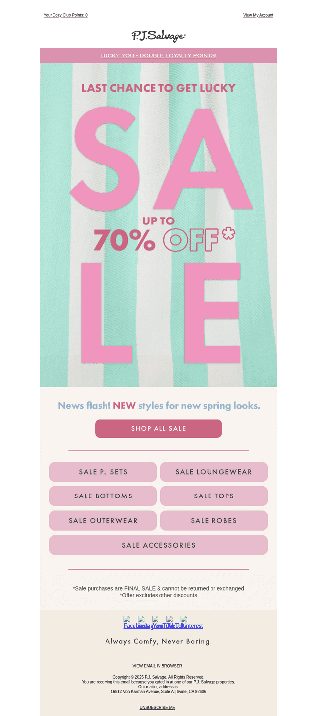 Ends Tonight! ☘️ Save Up to 70% Off