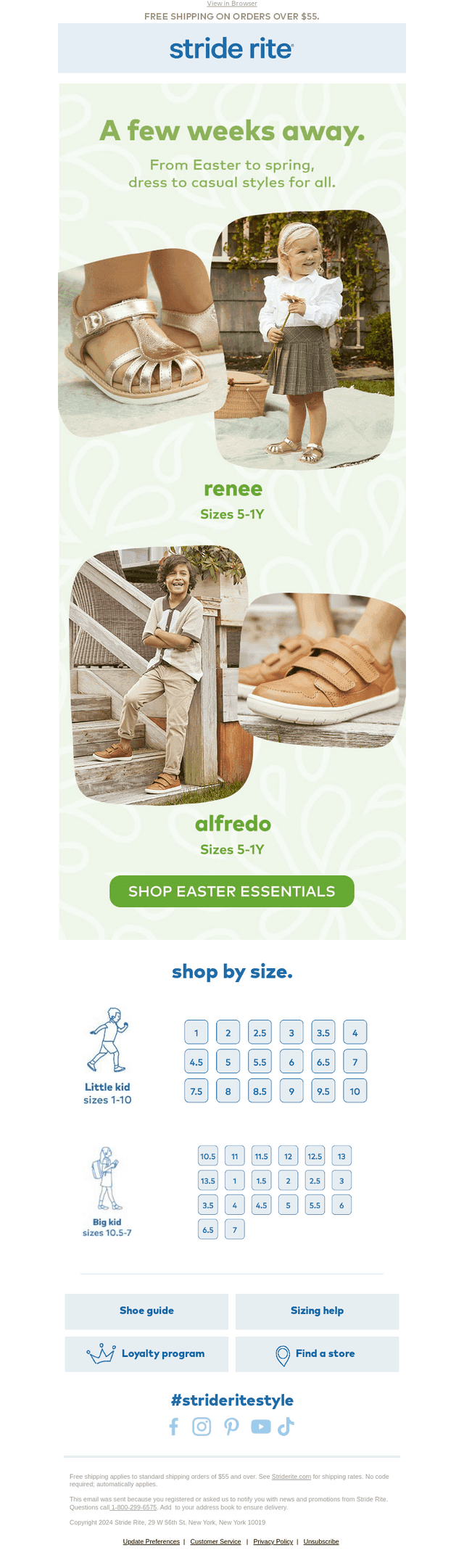 Stride Rite email from Mon, Mar 17, 2025