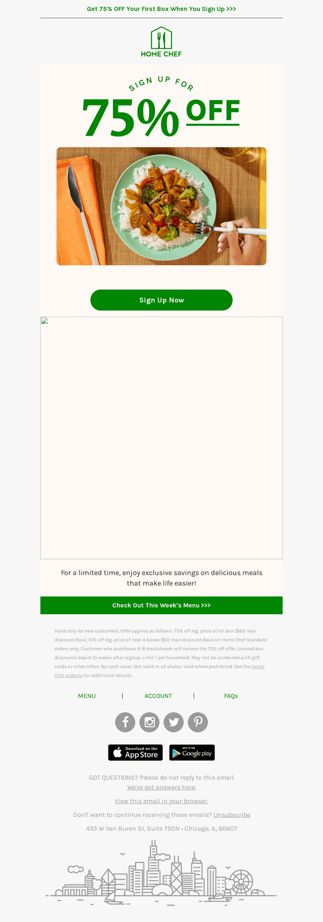 Home Chef email from Mon, Mar 17, 2025