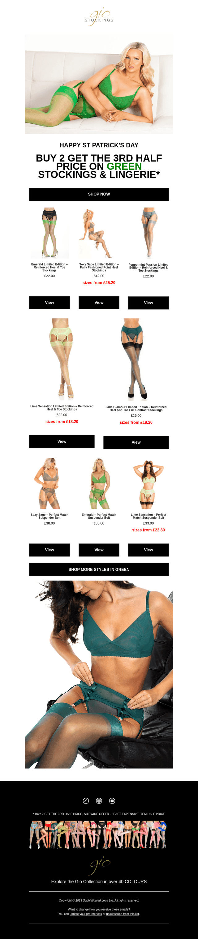 Shop GREEN for St Patrick's Day