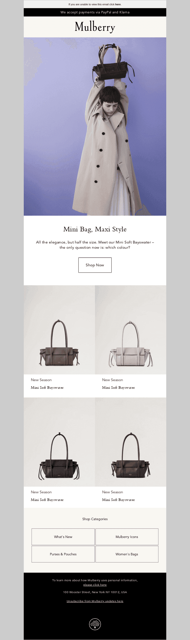New in: Mini Soft Bayswater