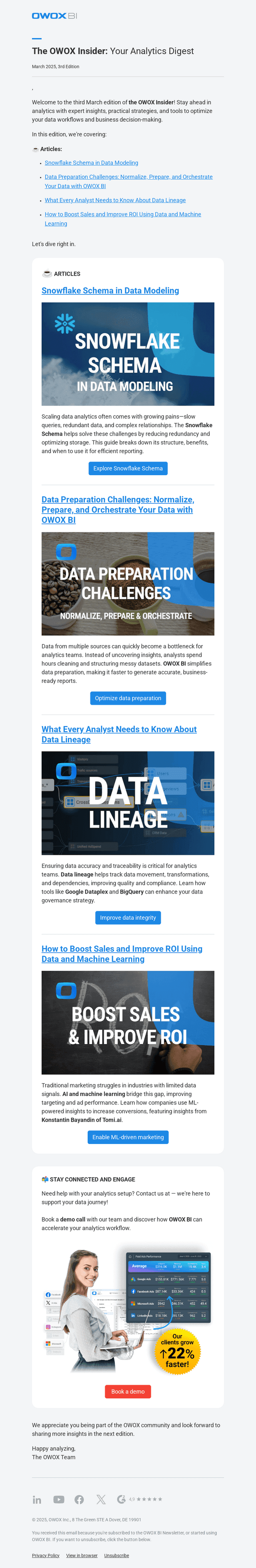 📊 March OWOX Insider: Master Data Modeling & Lineage for Smarter Analytics!