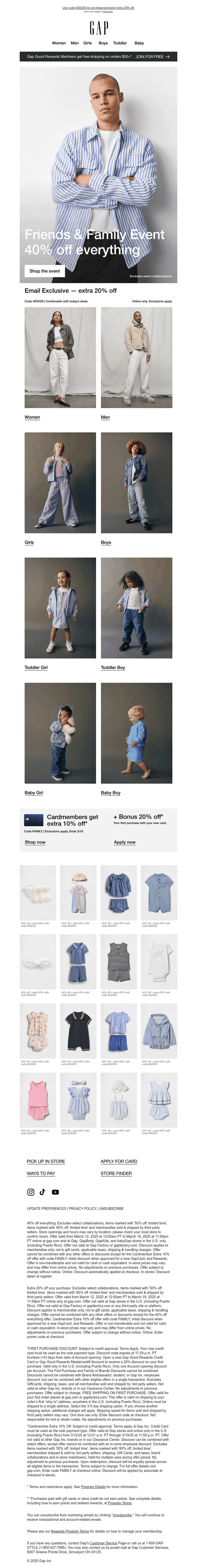 Confirmed: you still have access to 40% off everything