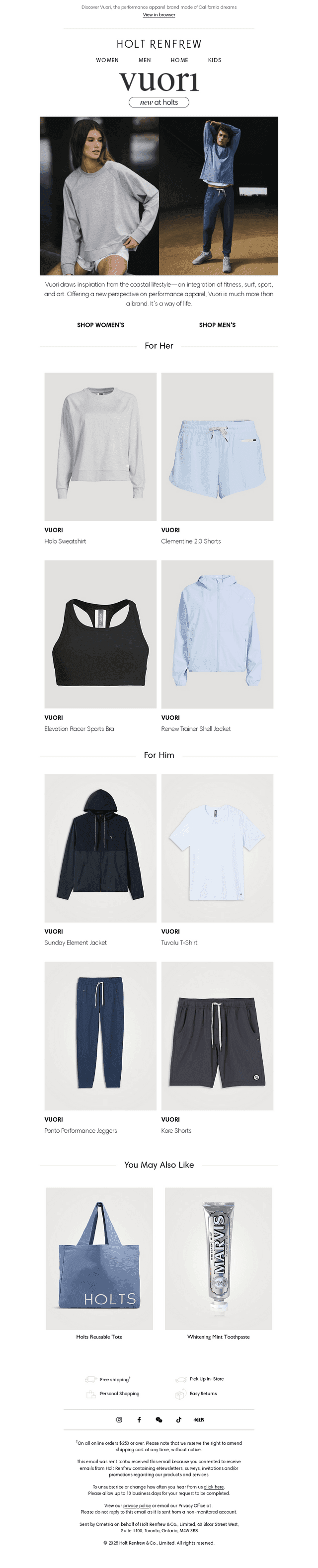 Vuori | New at Holts