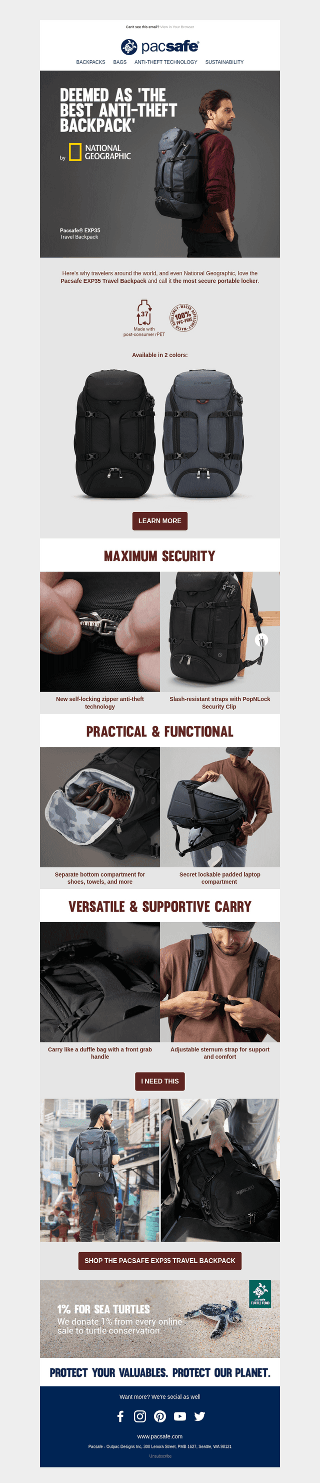 Backpack approved by National Geographic ✔️