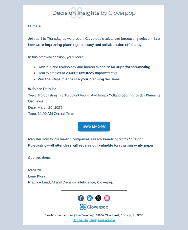 Enhance your forecasting strategy—join us this Thursday