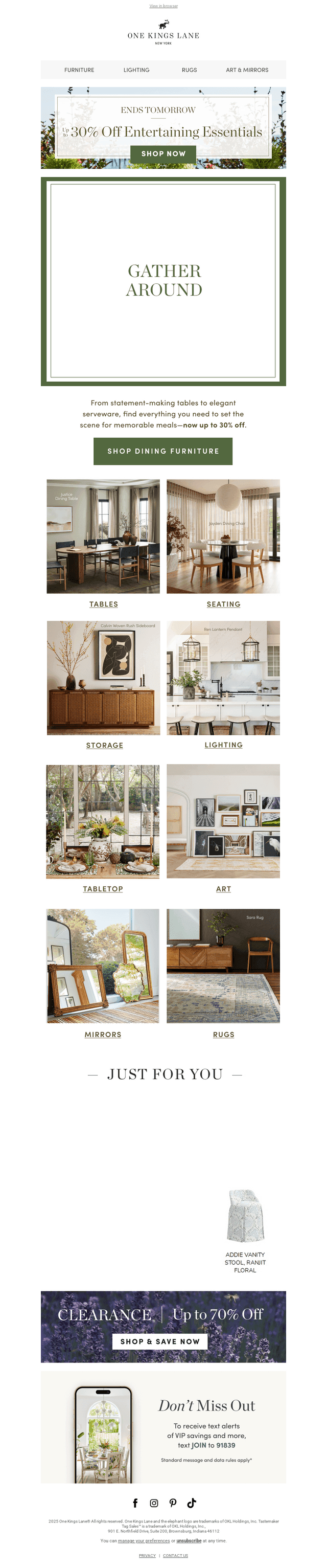Up to 30% off Dining Essentials—Gather & Save