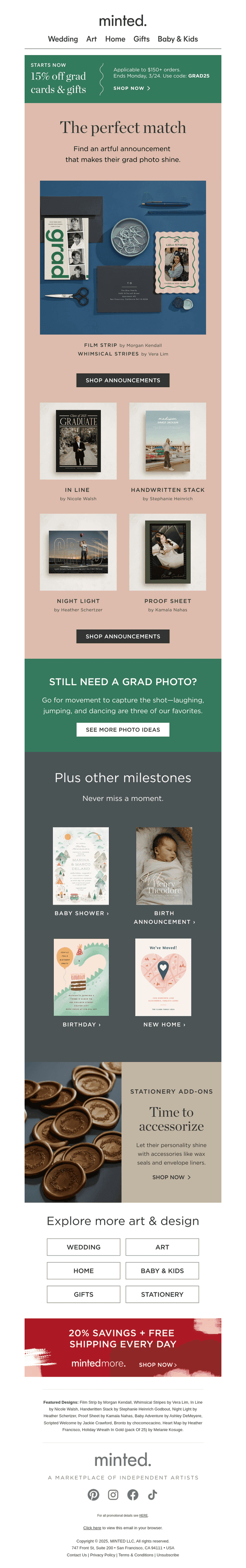 Grad cards for every photo type