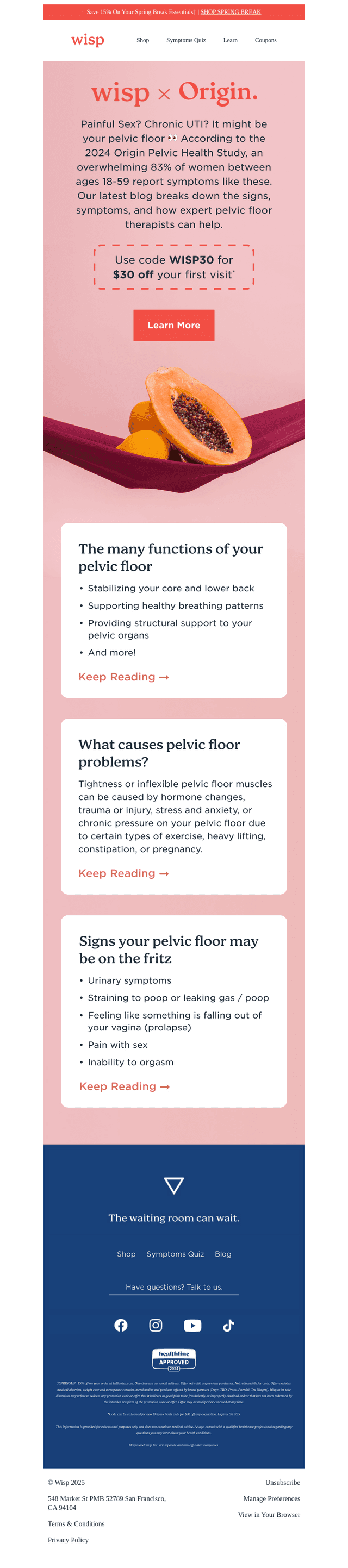 Wisp x Origin: Empowering Pelvic Floor Health 🌸