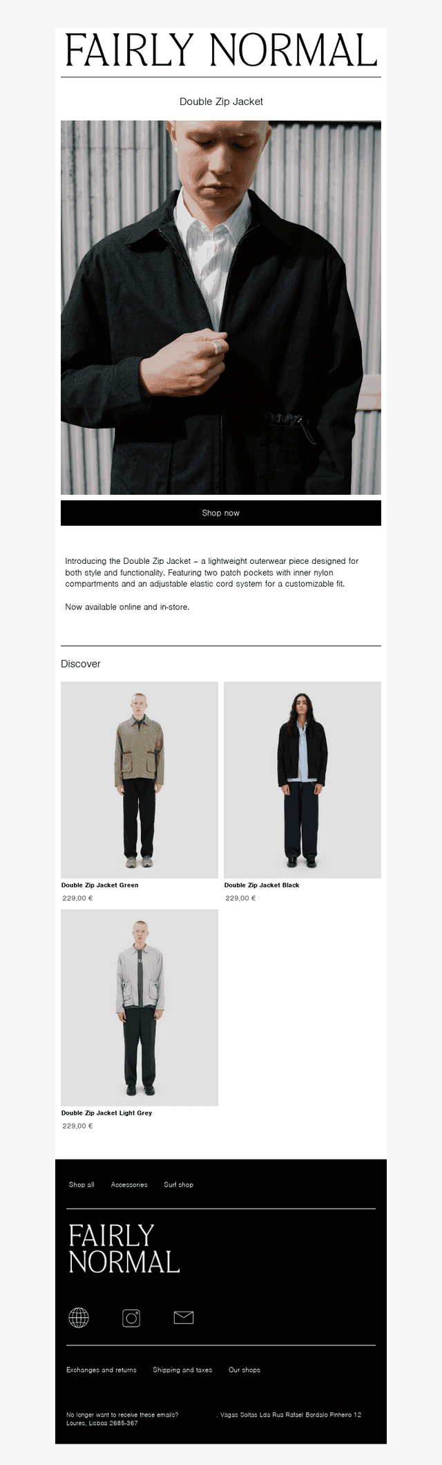 Introducing: Double Zip Jacket