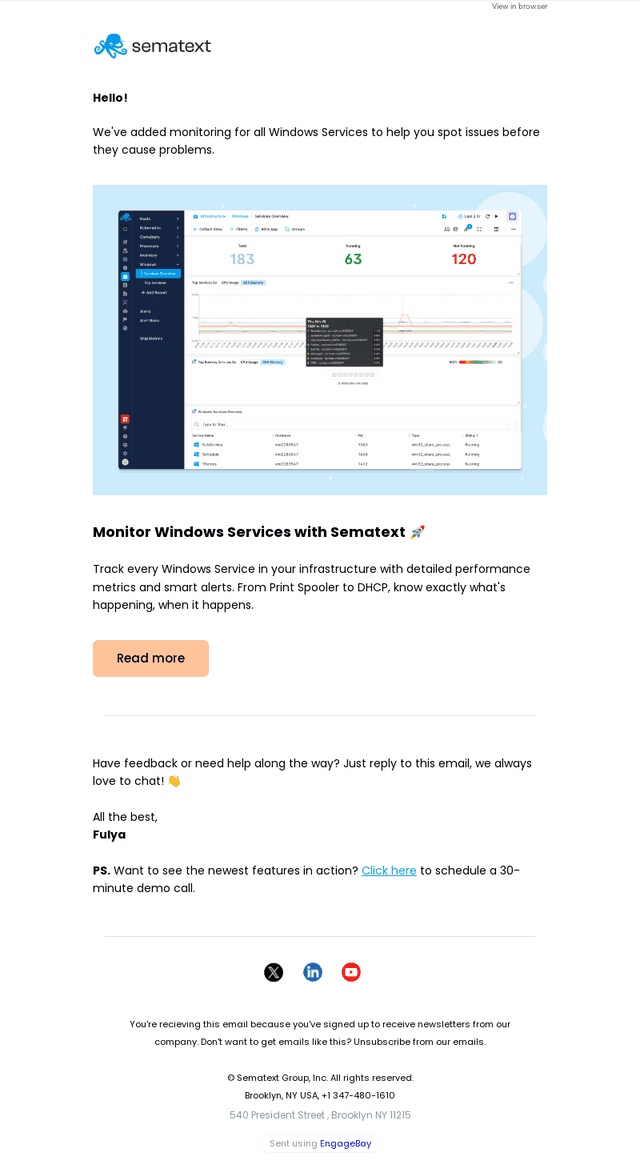 Sematext email from Wed, Mar 19, 2025