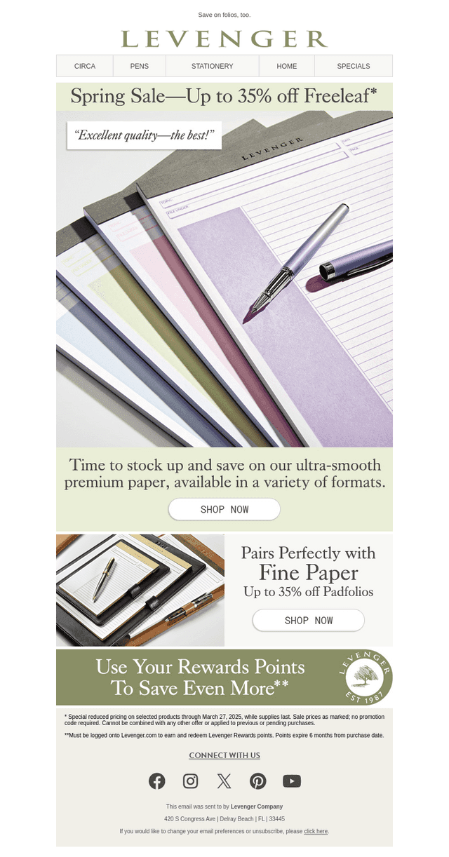Premium Freeleaf Paper from $9.
