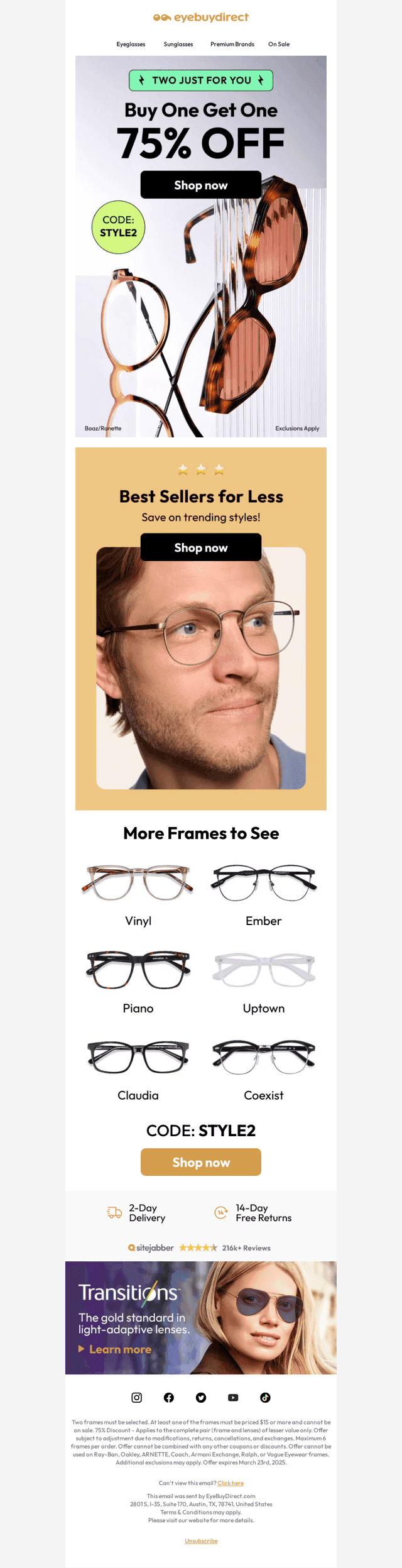 🤓 Buy One Get One 75% Off 🤓