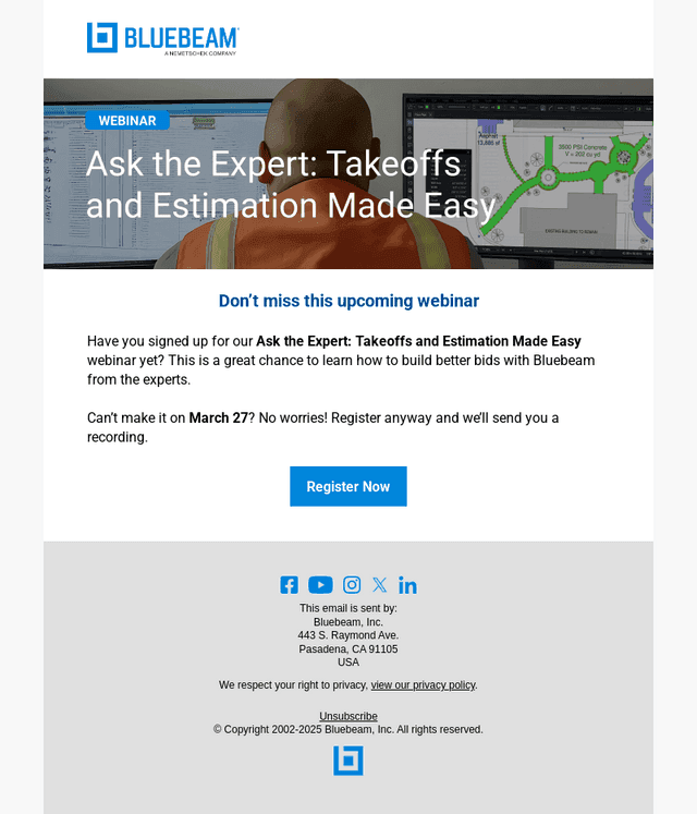 Last chance: see how Bluebeam transforms takeoffs