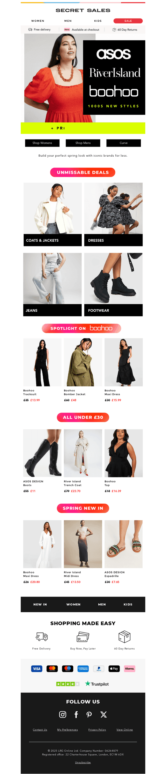 FROM £7! River Island, ASOS & Boohoo