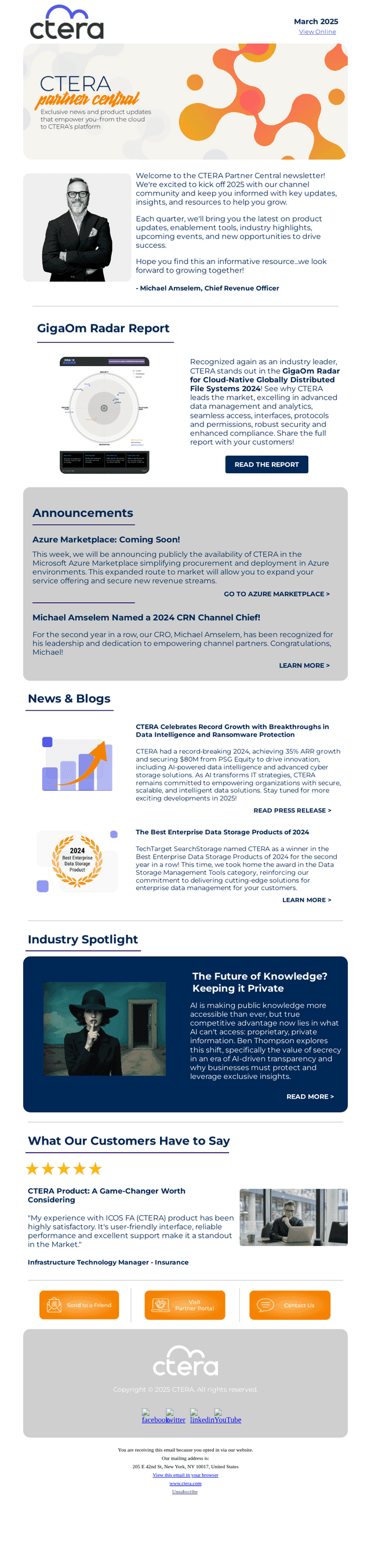 CTERA Partner Updates: March 2025