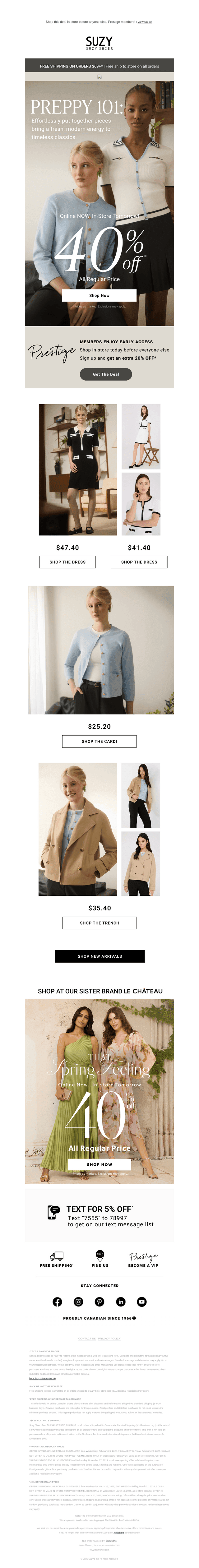 LIMITED TIME: 40% OFF preppy styles + more