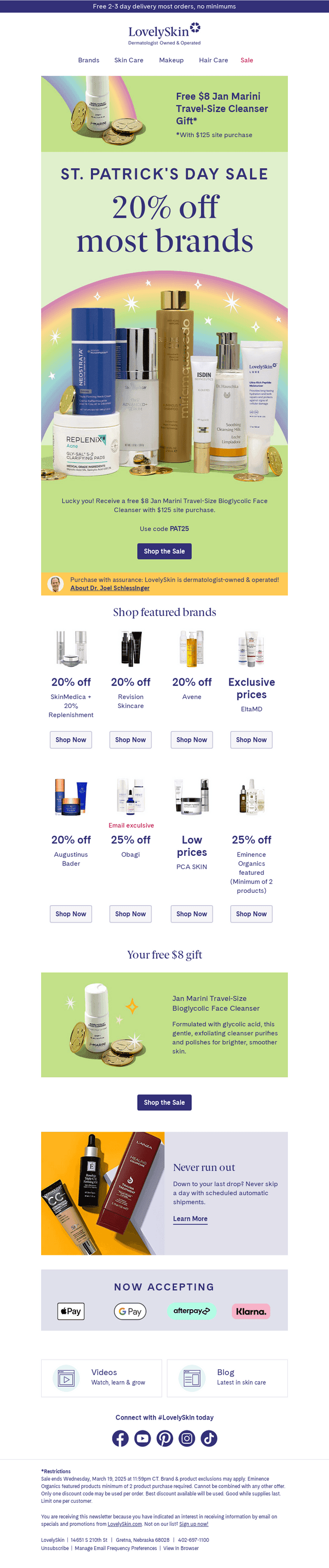 LovelySkin email from Wed, Mar 19, 2025