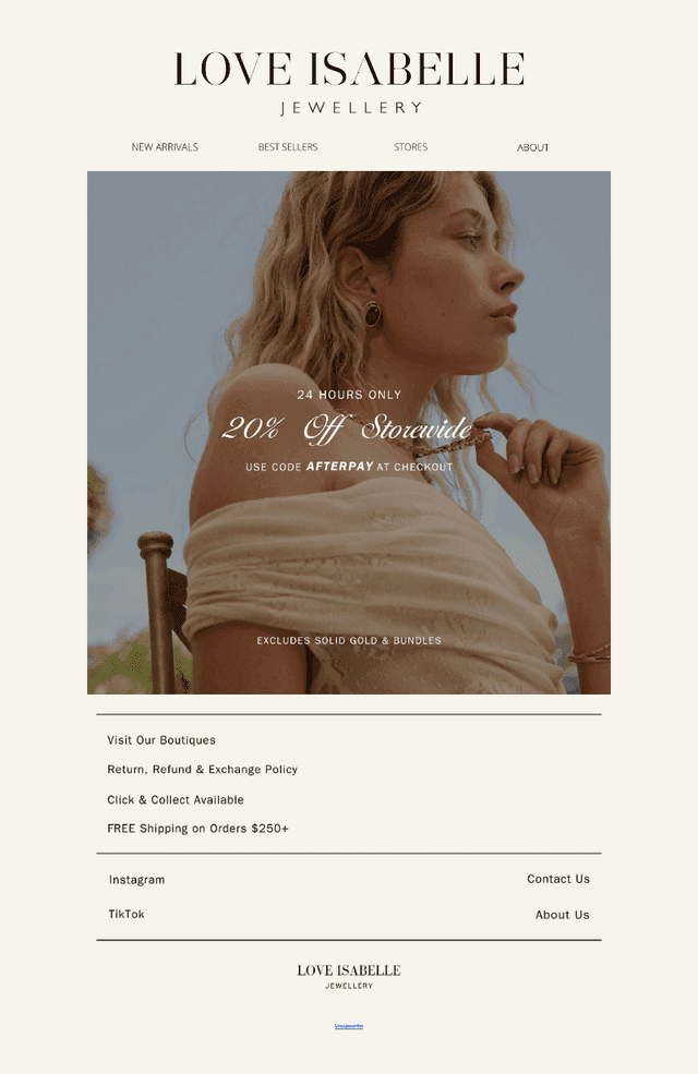 20% OFF ENDS MIDNIGHT